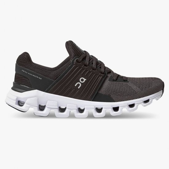 On Cloudswift - Road Shoe For Urban Running - Black | Rock - Click Image to Close