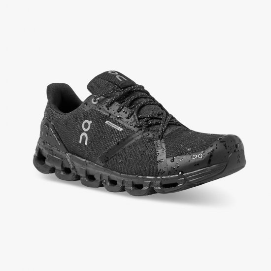 On Cloudflyer Waterproof - Waterproof Stability Running Shoe - Black | Lunar - Click Image to Close