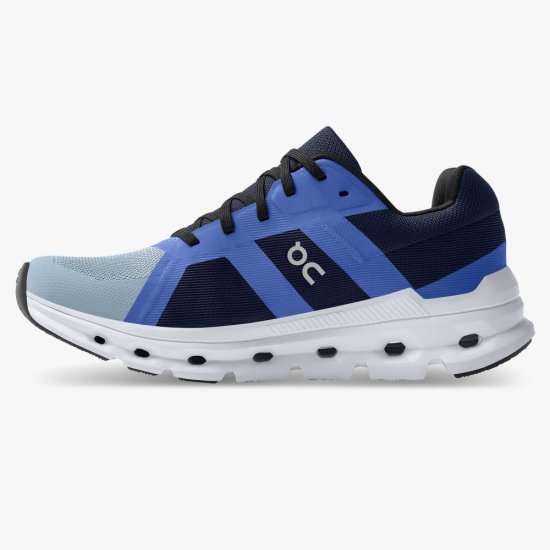 On The Cloudrunner: Supportive & Breathable Running Shoe - Chambray | Midnight - Click Image to Close
