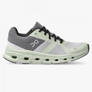 On The Cloudrunner: Supportive & Breathable Running Shoe - Frost | Aloe
