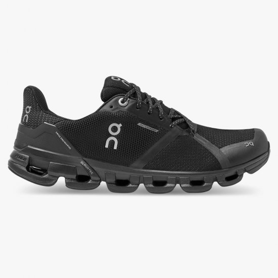 On Cloudflyer Waterproof - Waterproof Stability Running Shoe - Black | Lunar - Click Image to Close