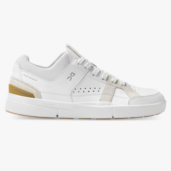 On THE ROGER Clubhouse: the expressive everyday sneaker - White | Bronze - Click Image to Close