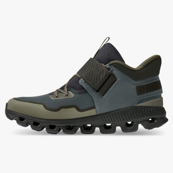 On Cloud Hi Edge Defy: active urban shoes for cold weather - Olive | Fir - Click Image to Close
