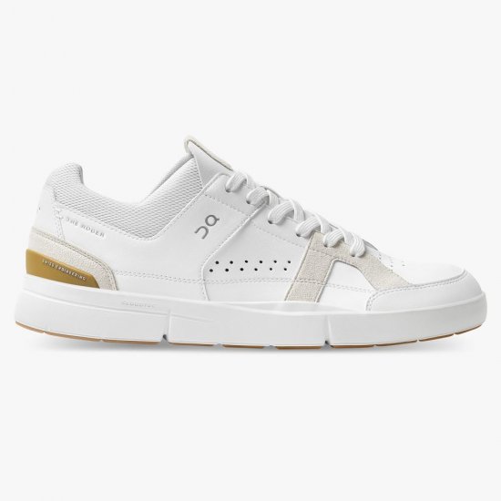 On THE ROGER Clubhouse: the expressive everyday sneaker - White | Bronze - Click Image to Close