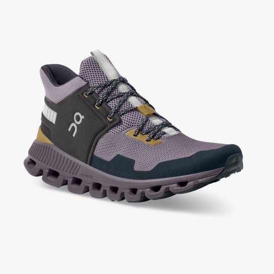 On Cloud Hi Edge - The street-ready sneaker silhouette - Pebble | Lilac - Click Image to Close