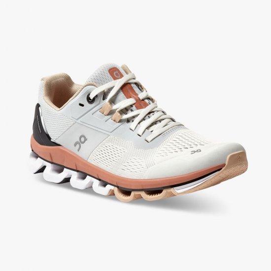 On Cloudace: supportive running shoe - Glacier | Terracotta - Click Image to Close