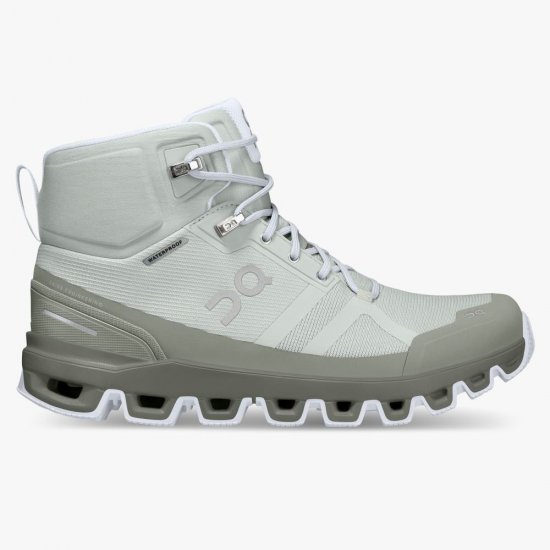 On Cloudrock Waterproof - The Lightweight Hiking Boot - Mineral | Kelp - Click Image to Close