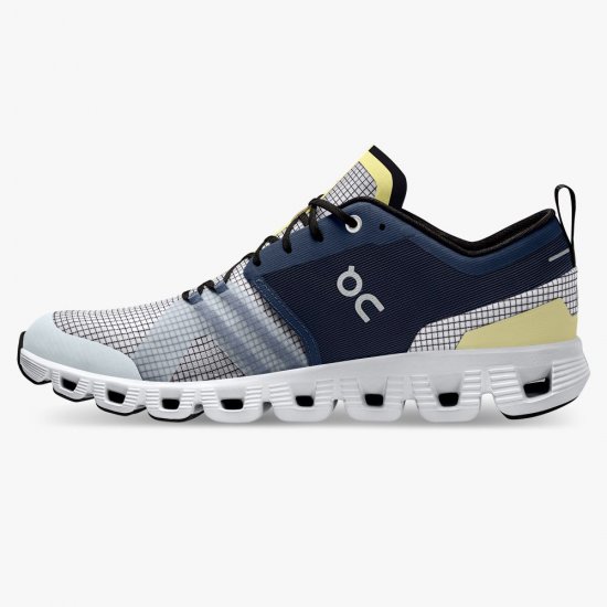 On Cloud X Shift: Colorful Lightweight Workout Shoe - Denim | White - Click Image to Close