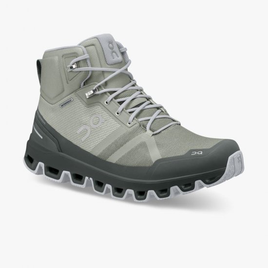 On Cloudrock Waterproof - The Lightweight Hiking Boot - Kelp | Lead - Click Image to Close