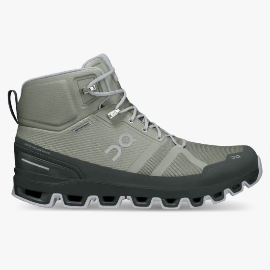 On Cloudrock Waterproof - The Lightweight Hiking Boot - Kelp | Lead - Click Image to Close