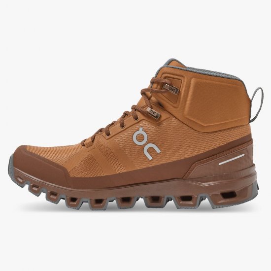 On Cloudrock Waterproof - The Lightweight Hiking Boot - Pecan | Rock - Click Image to Close