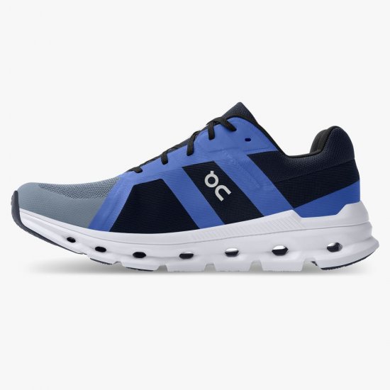 On The Cloudrunner: Supportive & Breathable Running Shoe - Metal | Midnight - Click Image to Close