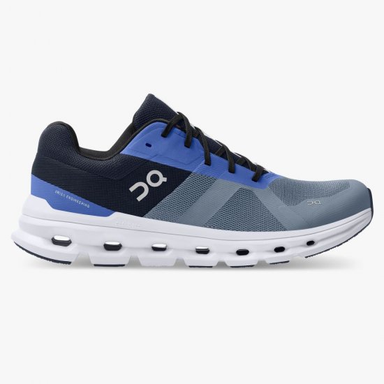 On The Cloudrunner: Supportive & Breathable Running Shoe - Metal | Midnight - Click Image to Close