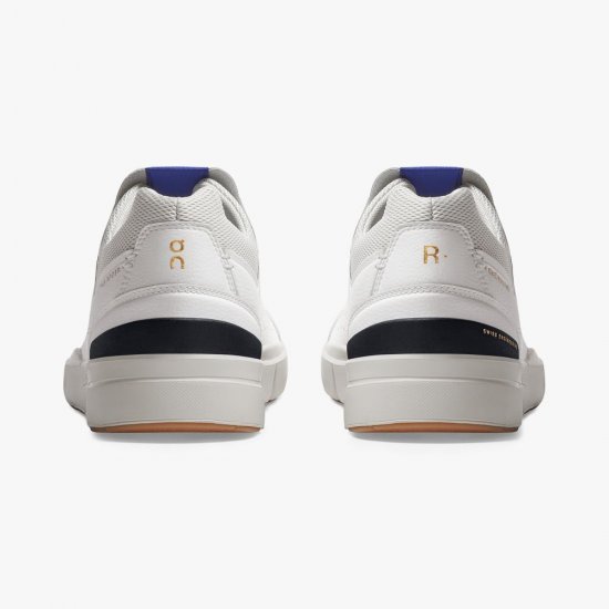 On THE ROGER: tennis-inspired sneaker by On & Roger Federer - White | Indigo - Click Image to Close