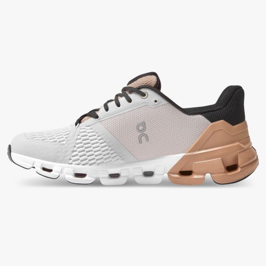 On Cloudflyer: Supportive Running Shoe. Light & Stable - Glacier | Rosebrown - Click Image to Close