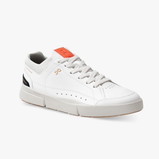 On THE ROGER: tennis-inspired sneaker by On & Roger Federer - White | Flame - Click Image to Close