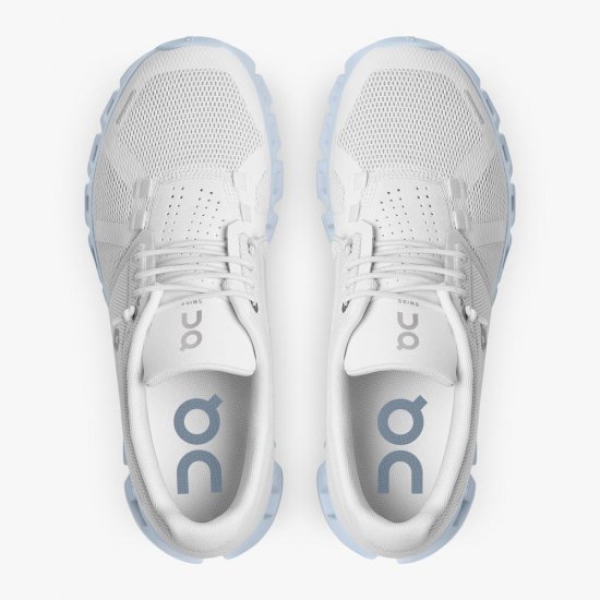 On Cloud 5 - the lightweight shoe for everyday performance - White | Chambray - Click Image to Close