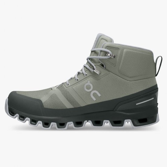 On Cloudrock Waterproof - The Lightweight Hiking Boot - Kelp | Lead - Click Image to Close