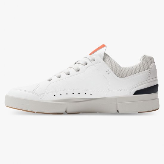 On THE ROGER: tennis-inspired sneaker by On & Roger Federer - White | Flame - Click Image to Close