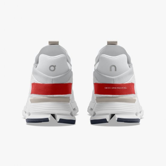 On Cloudnova - The lightweight sneaker for all-day comfort - White | Red - Click Image to Close