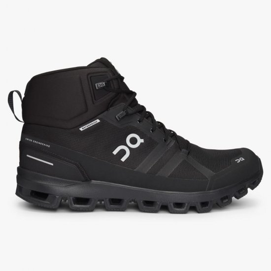 On Cloudrock Waterproof - The Lightweight Hiking Boot - All | Black - Click Image to Close