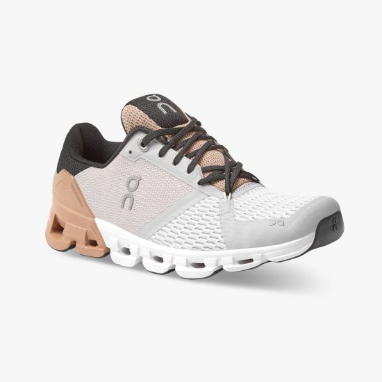 On Cloudflyer: Supportive Running Shoe. Light & Stable - Glacier | Rosebrown - Click Image to Close