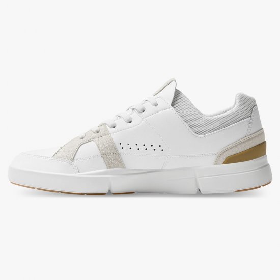 On THE ROGER Clubhouse: the expressive everyday sneaker - White | Bronze - Click Image to Close