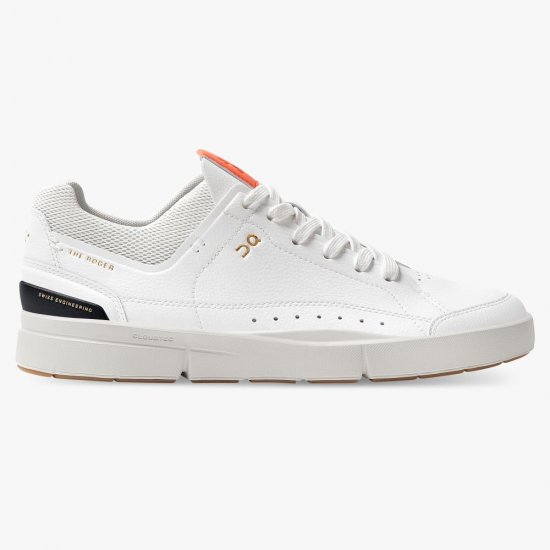 On THE ROGER: tennis-inspired sneaker by On & Roger Federer - White | Flame - Click Image to Close