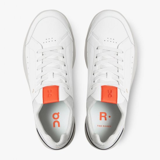 On THE ROGER: tennis-inspired sneaker by On & Roger Federer - White | Flame - Click Image to Close