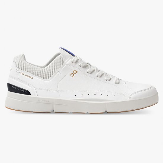 On THE ROGER: tennis-inspired sneaker by On & Roger Federer - White | Indigo - Click Image to Close