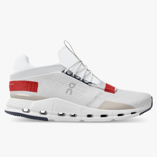 On Cloudnova - The lightweight sneaker for all-day comfort - White | Red - Click Image to Close