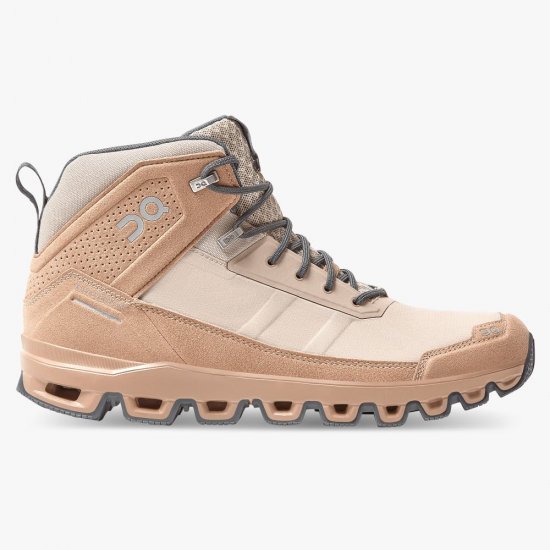 On Cloudridge: ultralight, high-comfort hiking boot - Sand | Rock - Click Image to Close