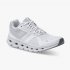 On The Cloudrunner: Supportive & Breathable Running Shoe - White | Frost