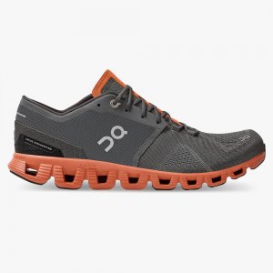 On New Cloud X - Workout and Cross Training Shoe - Rust | Rock