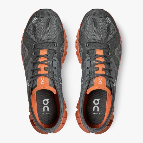 On New Cloud X - Workout and Cross Training Shoe - Rust | Rock - Click Image to Close