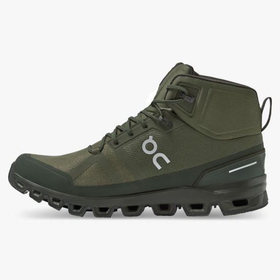 On Cloudrock Waterproof - The Lightweight Hiking Boot - Jungle | Fir - Click Image to Close