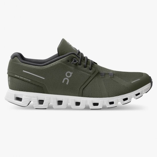 On Cloud 5 - the lightweight shoe for everyday performance - Olive | White - Click Image to Close