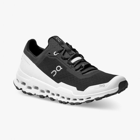 On Cloudultra: cushioned trail running shoe - Black | White - Click Image to Close