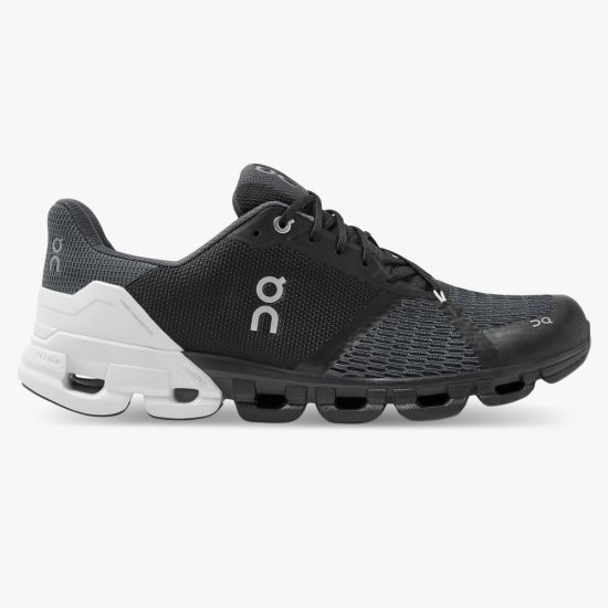 On Cloudflyer: Supportive Running Shoe. Light & Stable - Black | White - Click Image to Close