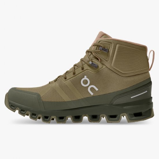 On Cloudrock Waterproof - The Lightweight Hiking Boot - Olive | Reed - Click Image to Close