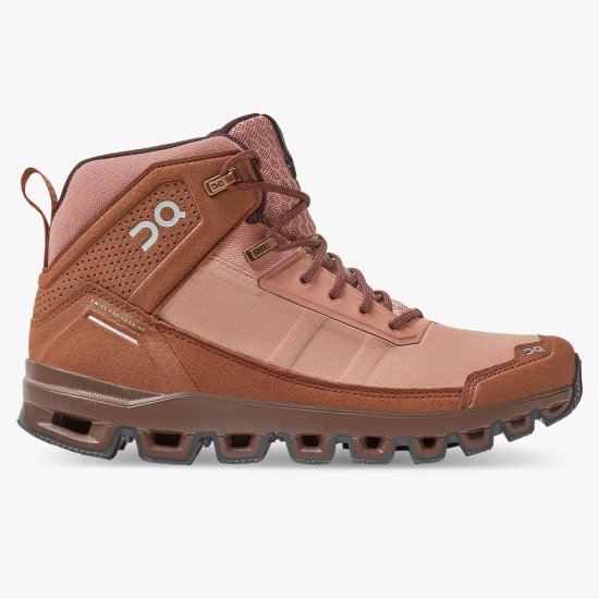 On Cloudridge: ultralight, high-comfort hiking boot - Mocha | Pebble - Click Image to Close