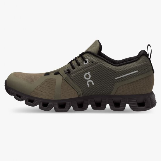 On Cloud 5 Waterproof - Lightweight Waterproof Running Shoe - Olive | Black - Click Image to Close