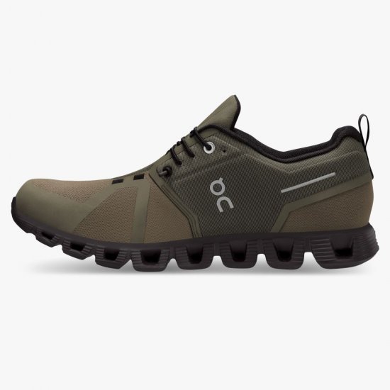 On Cloud 5 Waterproof - Lightweight Waterproof Running Shoe - Olive | Black - Click Image to Close