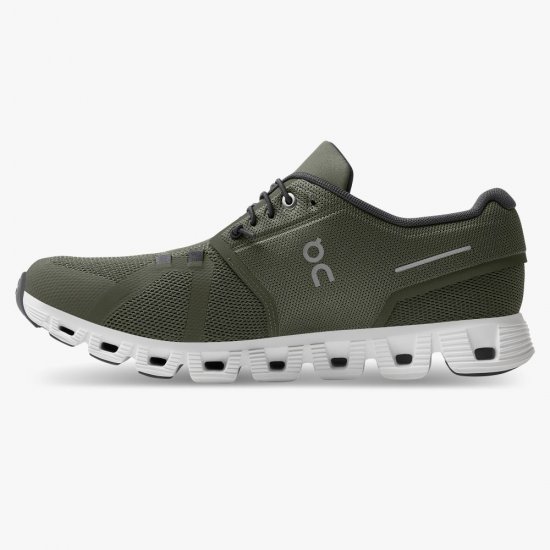 On Cloud 5 - the lightweight shoe for everyday performance - Olive | White - Click Image to Close