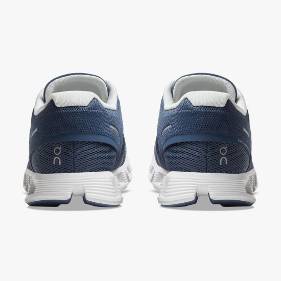 On Cloud 5 - the lightweight shoe for everyday performance - Denim | White - Click Image to Close