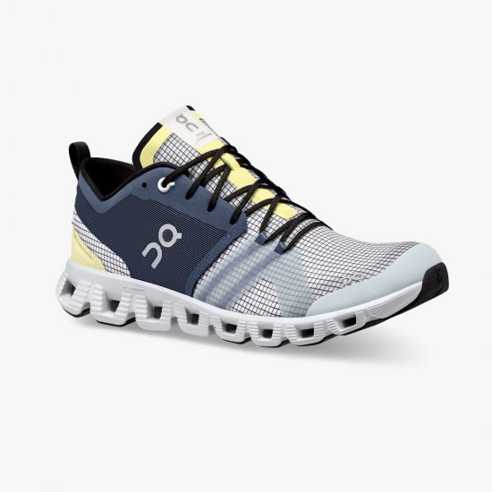 On Cloud X Shift: Colorful Lightweight Workout Shoe - Denim | White - Click Image to Close