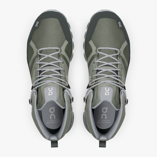 On Cloudrock Waterproof - The Lightweight Hiking Boot - Kelp | Lead - Click Image to Close