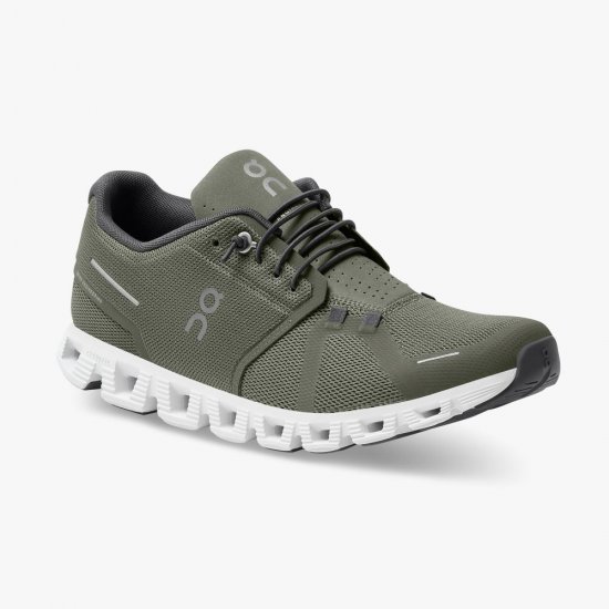 On Cloud 5 - the lightweight shoe for everyday performance - Olive | White - Click Image to Close