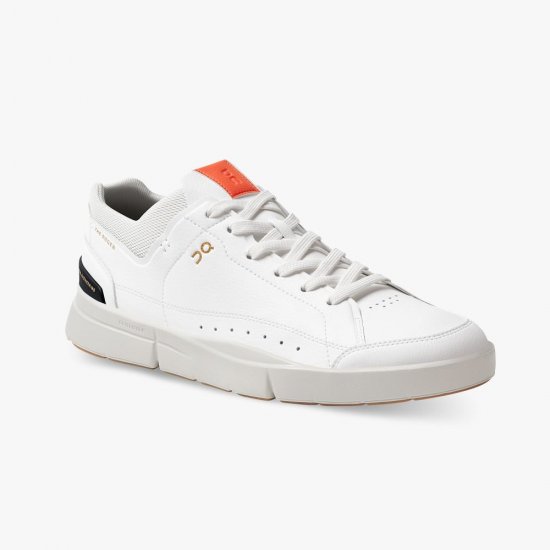 On THE ROGER: tennis-inspired sneaker by On & Roger Federer - White | Flame - Click Image to Close