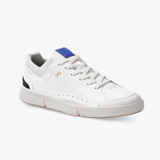 On THE ROGER: tennis-inspired sneaker by On & Roger Federer - White | Indigo - Click Image to Close